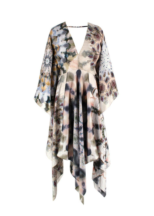 Dior Silk Smock Dress with 3/4 Sleeves
