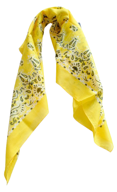 Saint Laurent Yellow Cotton Bandana Scarf