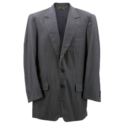 Lanvin Grey and Red Pinstripe Blazer