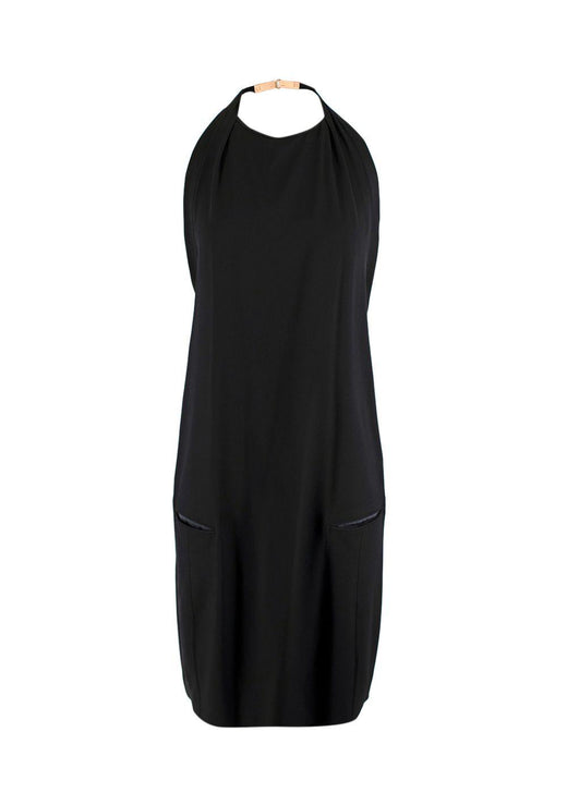 Celine Black Halterneck Open-back Dress