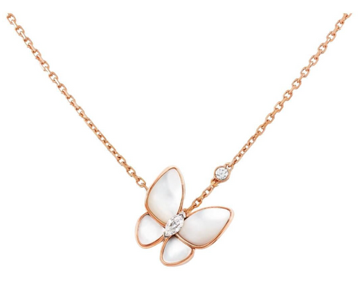 Van Cleef & Arpels Rose Gold Butterfly Pendant