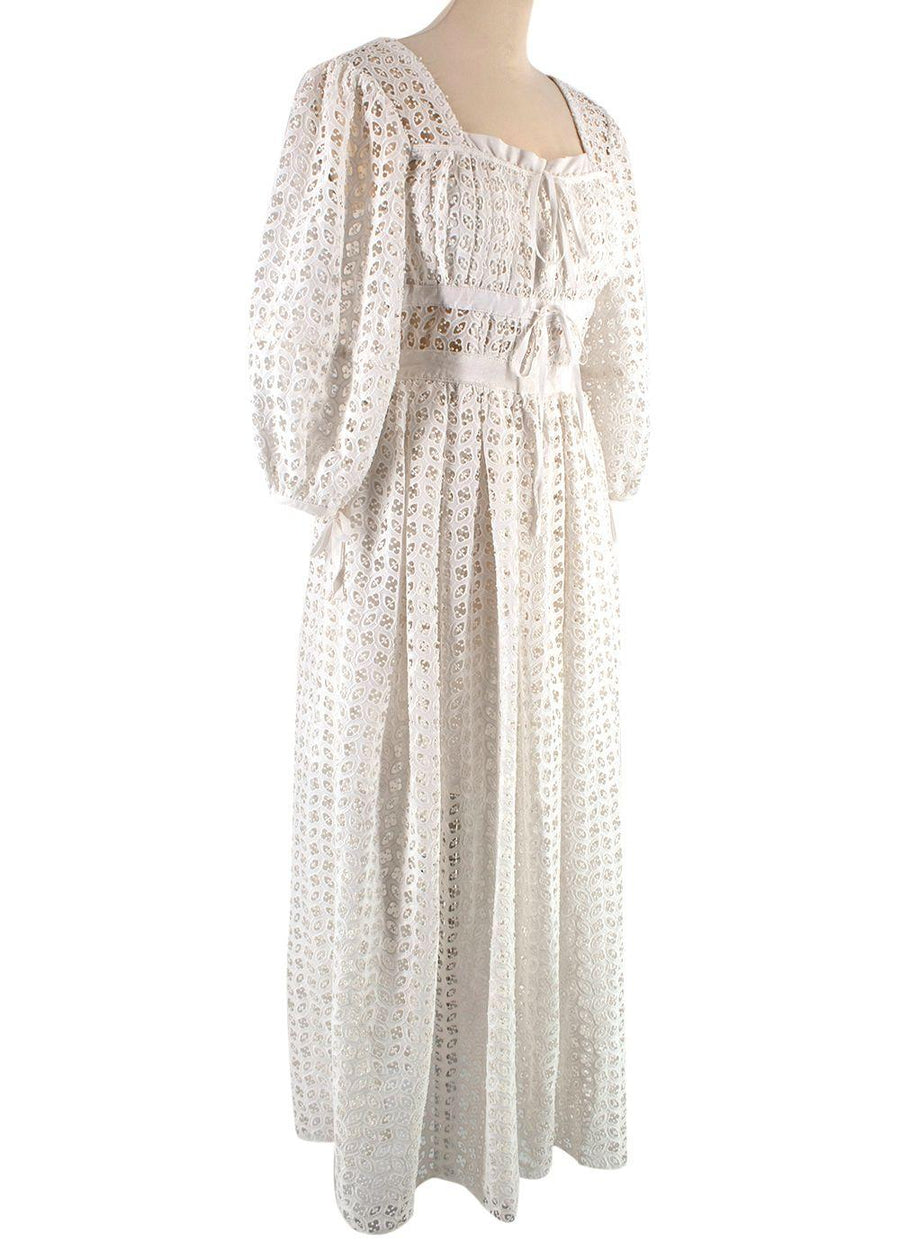 White Broderie Anglaise Dress