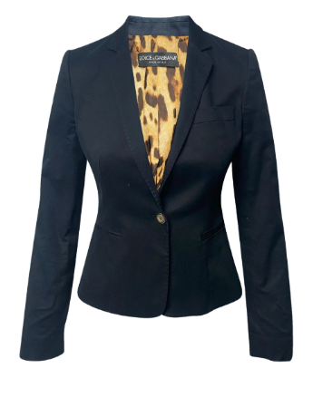 Dolce & Gabbana Black Single Breasted Blazer