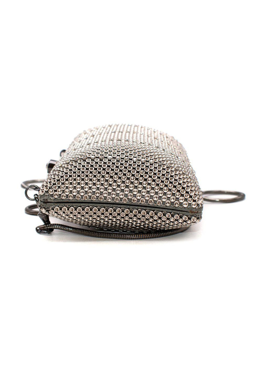Dimple Mesh Clutch Pewter