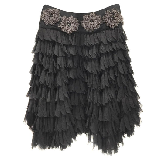 Eric Way Couture Silk Feathers Skirt