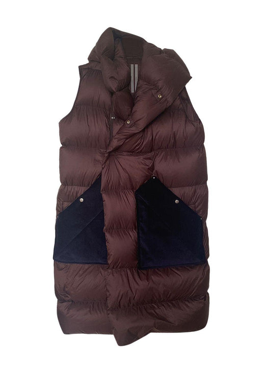 Rick Owens Brown Oversized Gilet