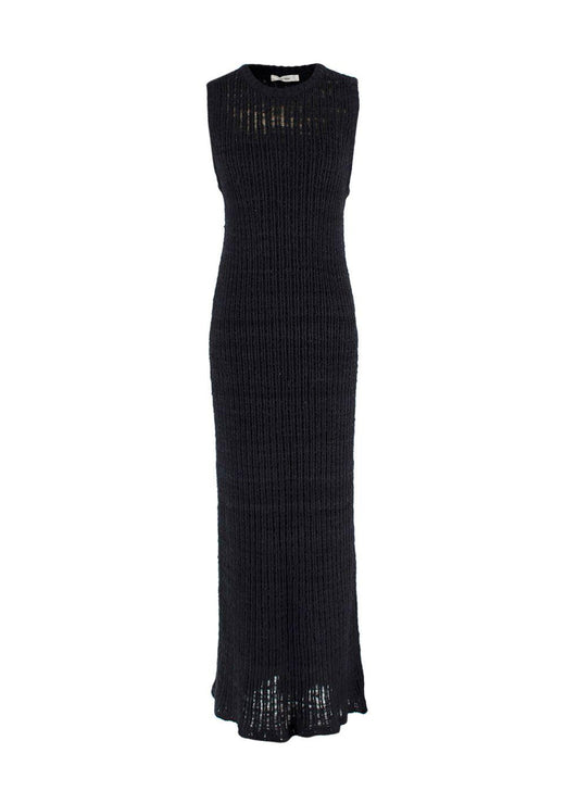 The Row Navy Knitted Tank Maxi Dress
