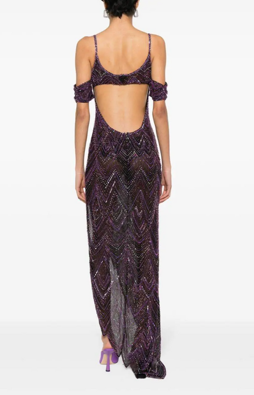 The Attico Embellished Tulle Gown