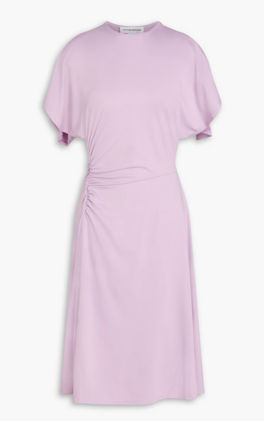 Victoria Beckham Ruched Stretch-Jersey Dress