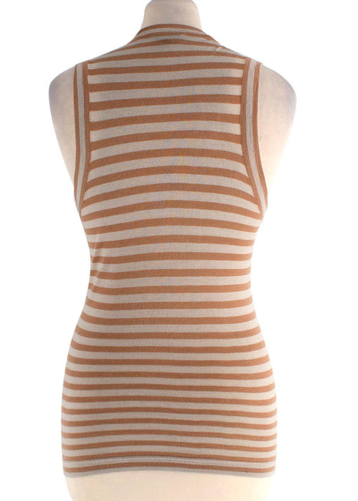 Louis Vuitton Brown Cashmere and Silk Blend Scoop Neck Vest