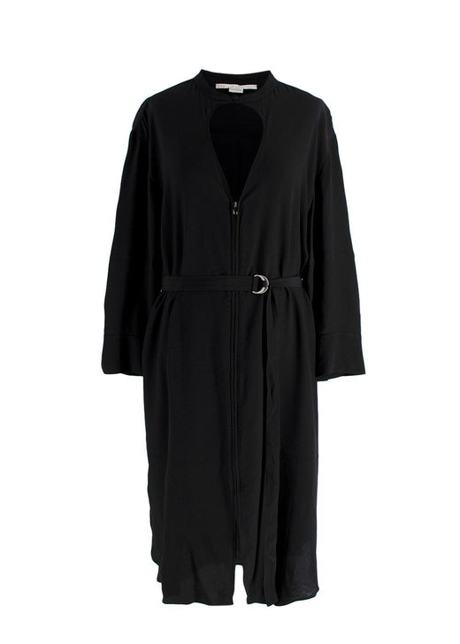 Stella McCartney Black Zip Through Silk Dress