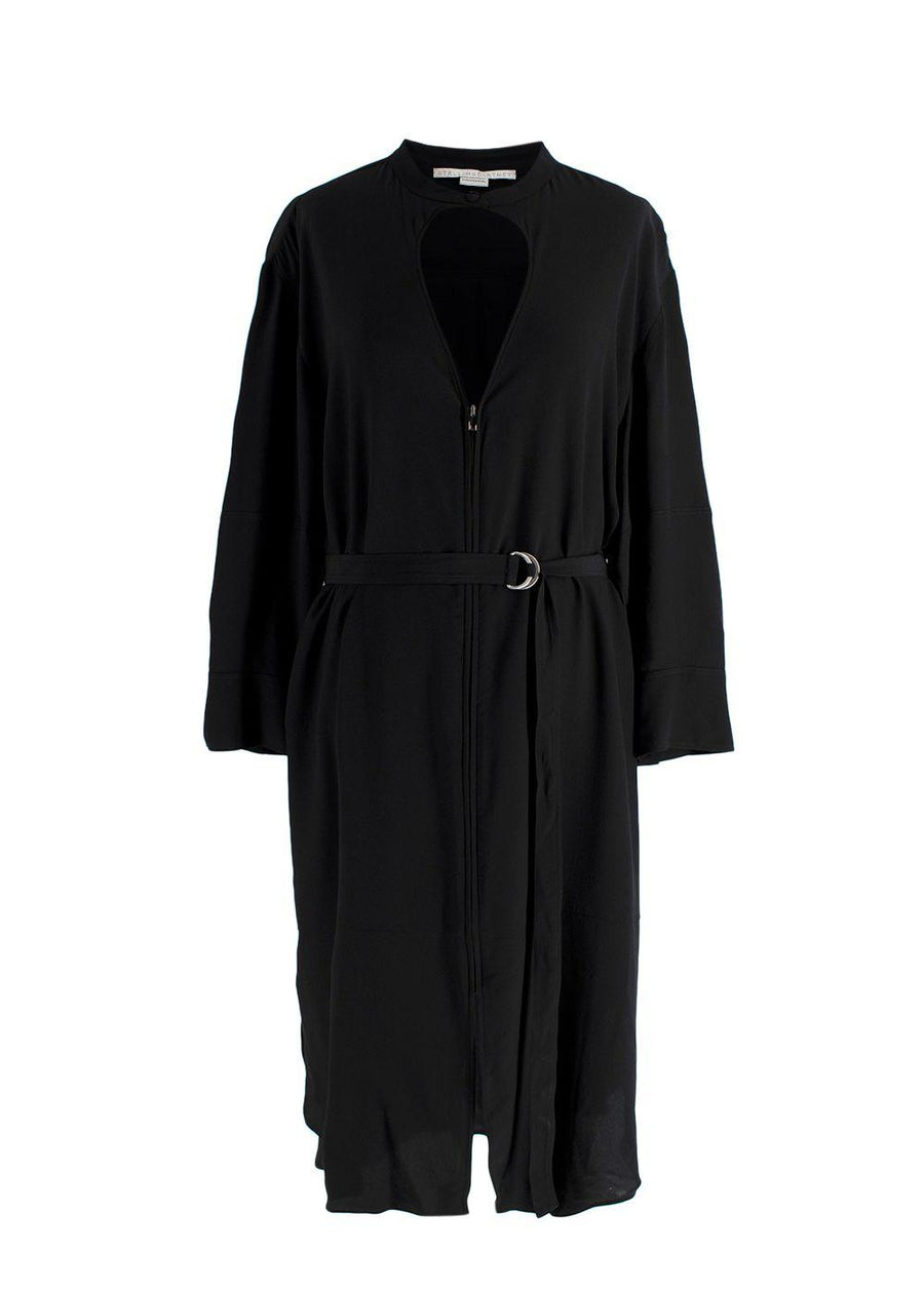Stella McCartney Black Zip Through Silk Dress
