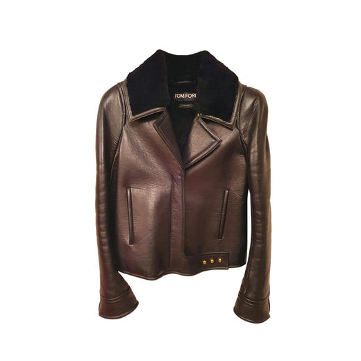 Tom Ford Fur Lined Leather Aviator Jacket