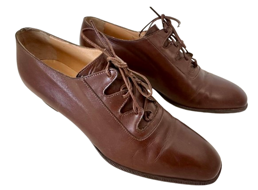 Hermes Vintage Tan Leather Brogues