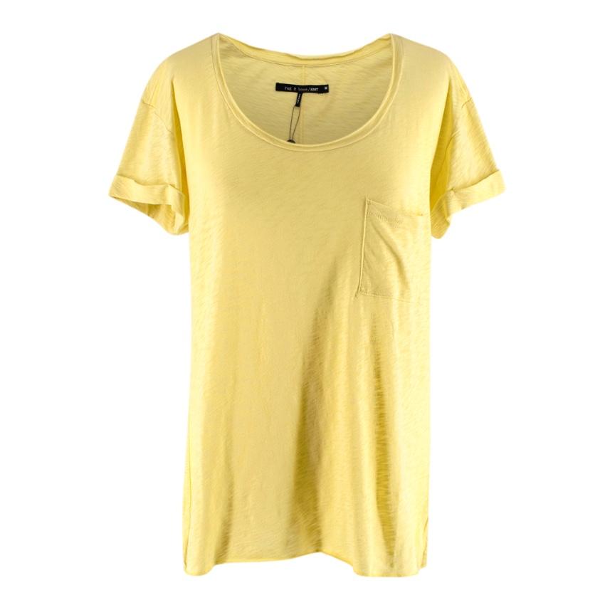 Rag & Bone / Knit Yellow Cotton T-shirt