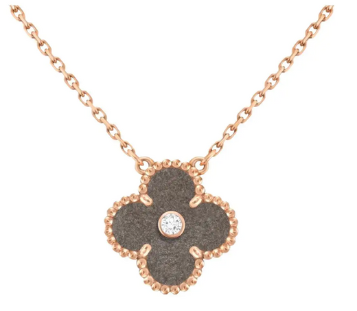 Van Cleef & Arpels Obsidian Diamond Vintage Alhambra Holiday Pendant
