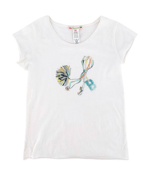 Kids 10Y White Printed T-Shirt