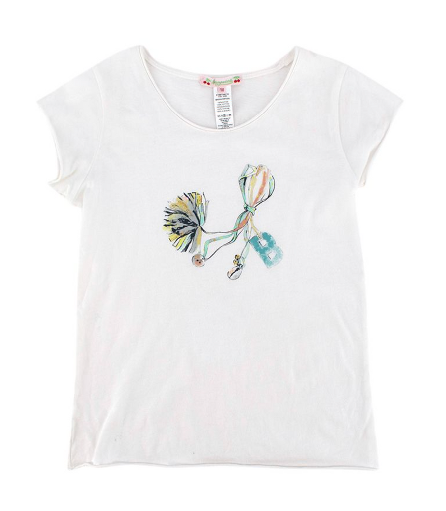 Kids 10Y White Printed T-Shirt