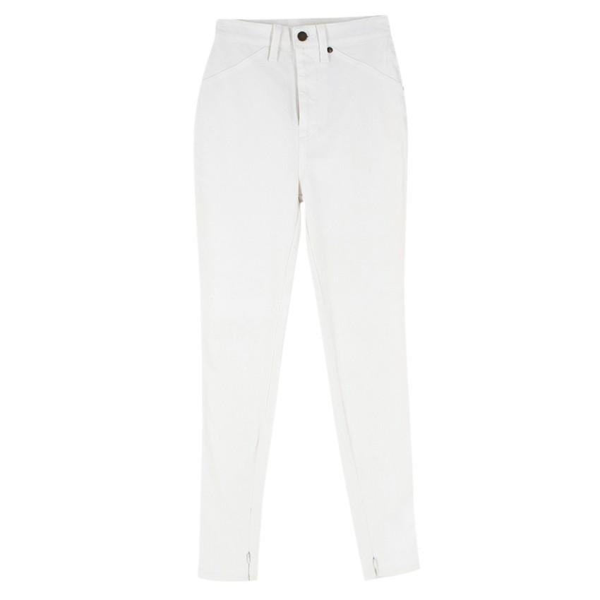 Rodarte White High Waisted Skinny Fit Jeans