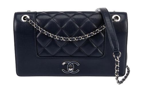 Chanel Blue Mademoiselle Single Flap Bag