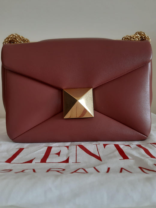 Valentino Rust One Stud Shoulder Bag