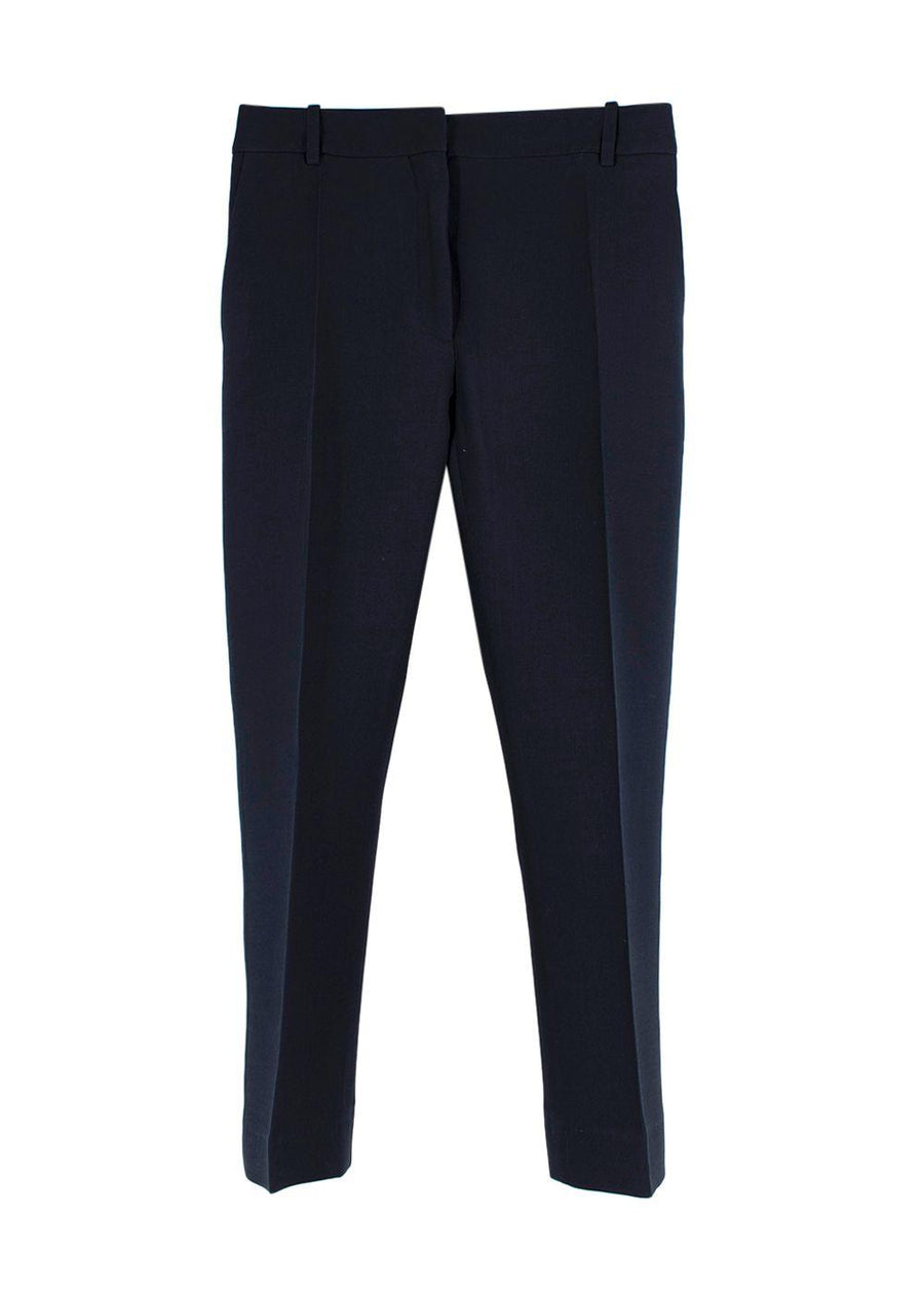 Valentino Navy Tailored Cropped Trousers