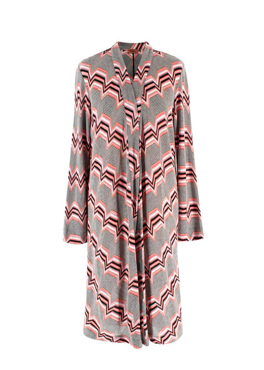 Missoni Multi Coloured Longline Wool Blend Cardigan