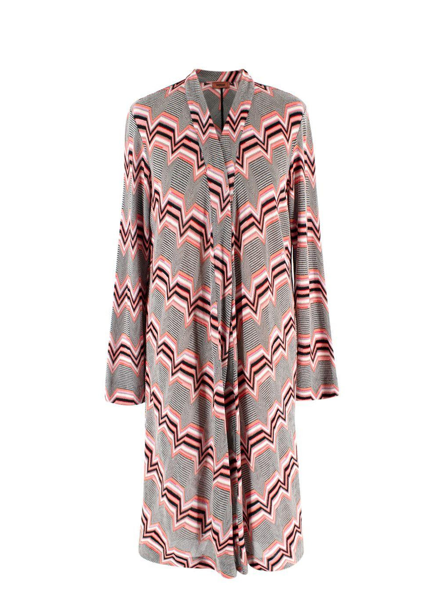 Missoni Multi Coloured Longline Wool Blend Cardigan