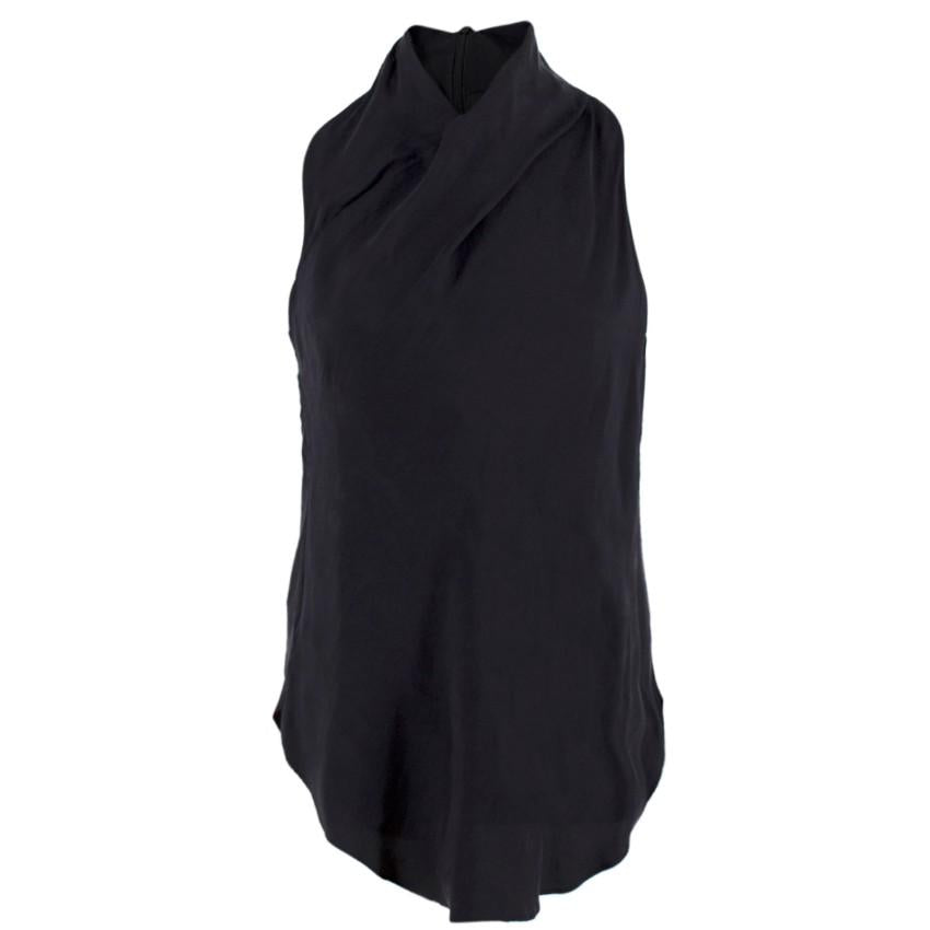 Carven Haut Twill High-neck Sleeveless Top