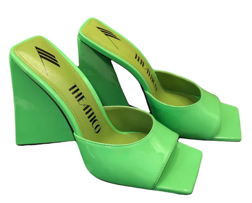 The Attico Green Devon Mules