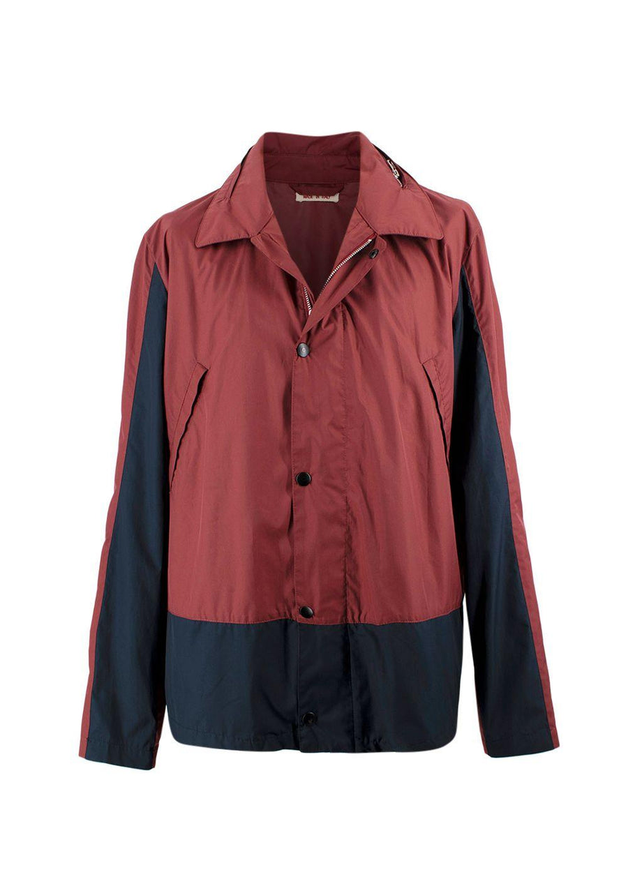 Marni Burgundy Zip Up Windbreaker Jacket