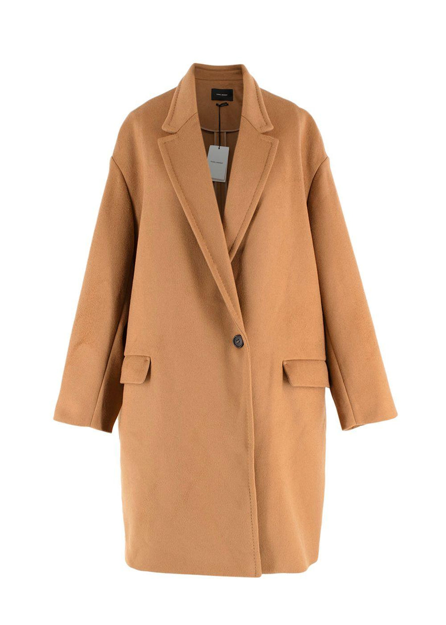 Isabel Marant Caramel Wool-Blend Manteau Corey Coat