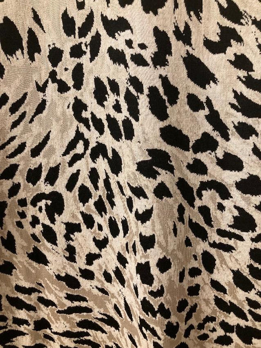 St. John Wool Blend Leopard Jersey Dress