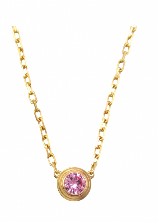 Cartier D'Amour Pink Sapphire Gold Necklace