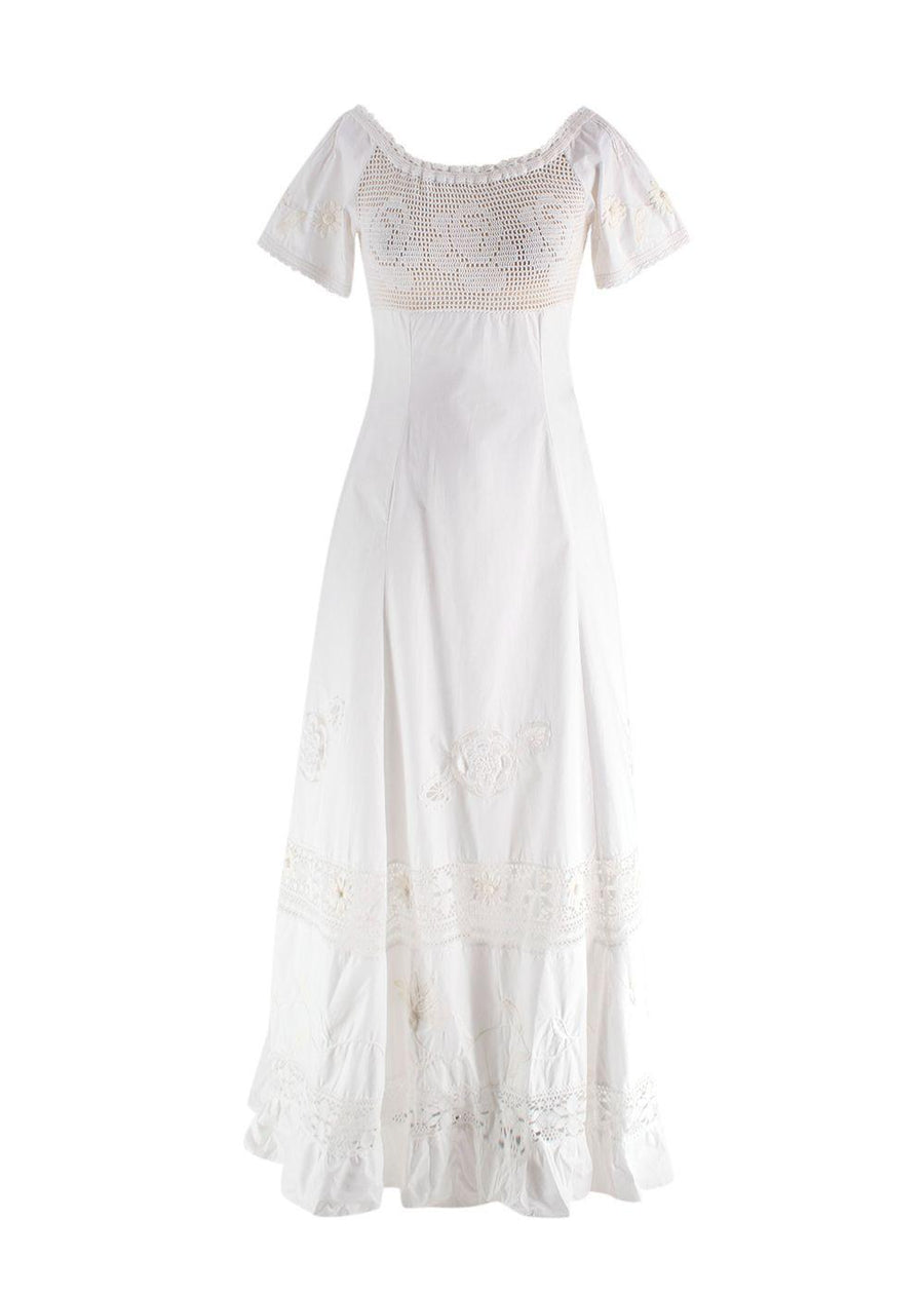 Aliai Forte White Dress with Lace Details