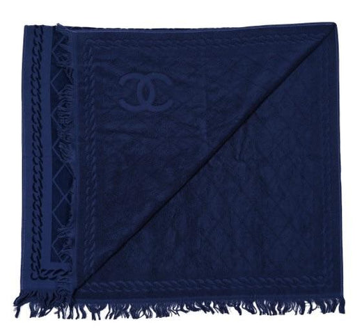 Blue Terry Cotton CC beach Towel