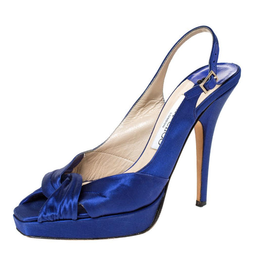 Jimmy Choo poem iris satin sling-back sandals