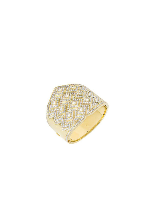 18ct yellow gold & diamond cuff bracelet 15.00ct TDW