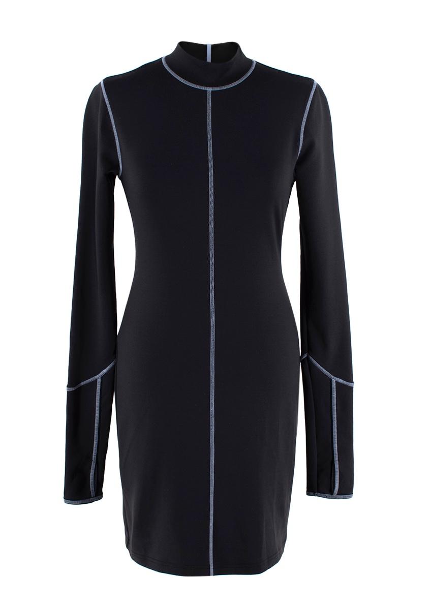 MCQ Black Neoprene Bodycon Mini Dress