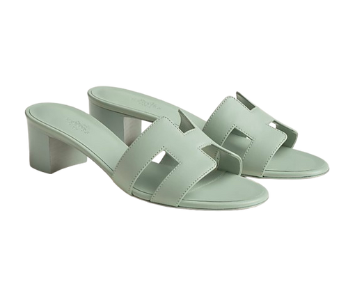 Hermes Light Green Oasis Sandals