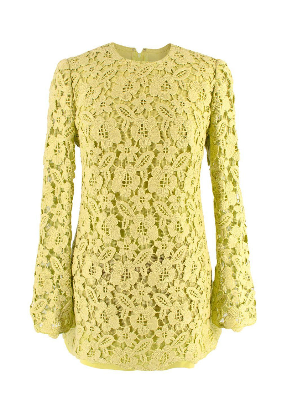Valentino Flash Green Cordonetto Lace Playsuit