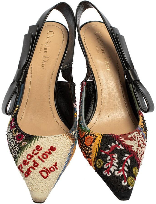 Dior Beaded Slingback Heels
