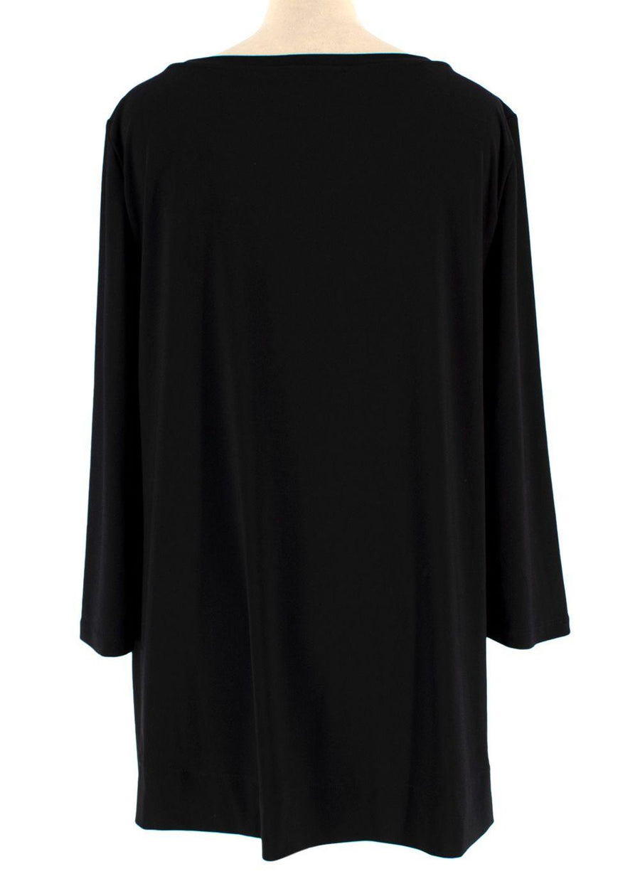 MaxMara Black 3/4 Length Sleeve Top