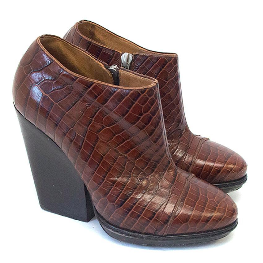 Dries van Noten brown booties