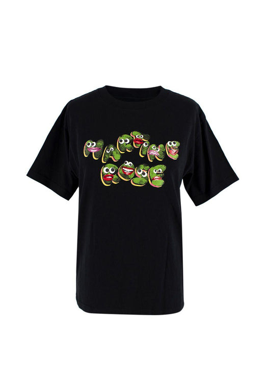 Martine Rose Kids Black Cartoon Print Logo T-Shirt