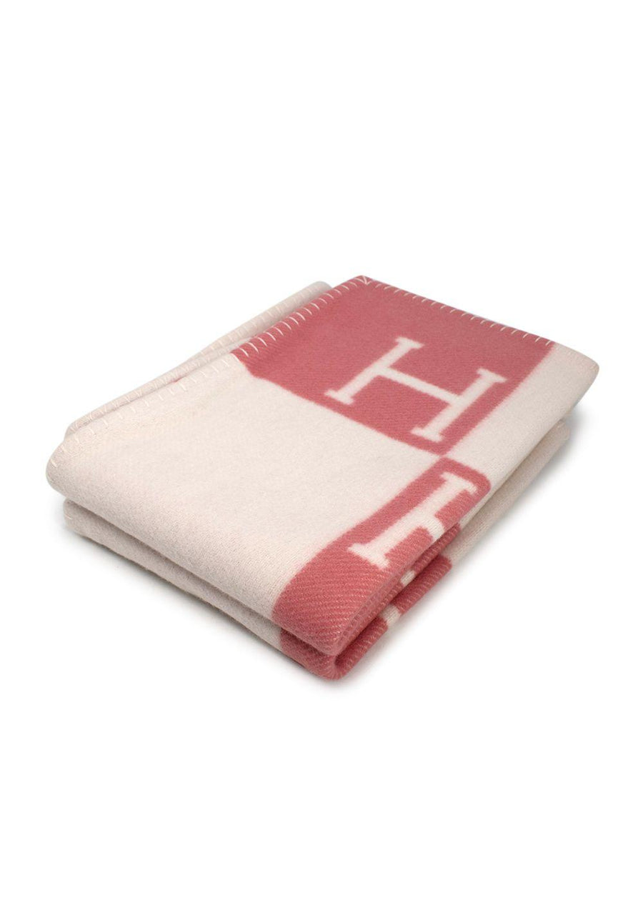Hermes Pink and Cream Avalon Baby Blanket