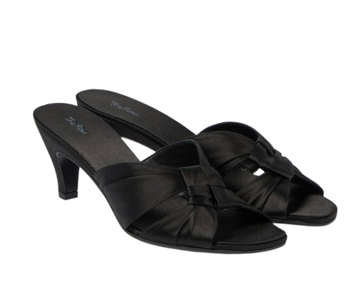 The Row Black Silk Mules
