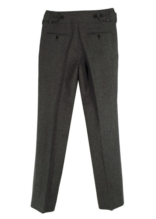 Saint Laurent Grey Belted Wool Trousers