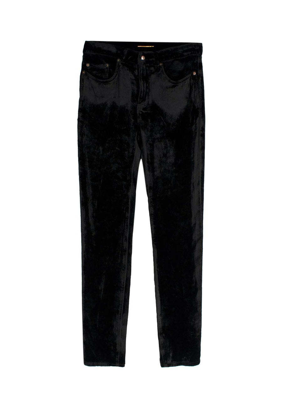 Saint Laurent Black Velvet Trousers