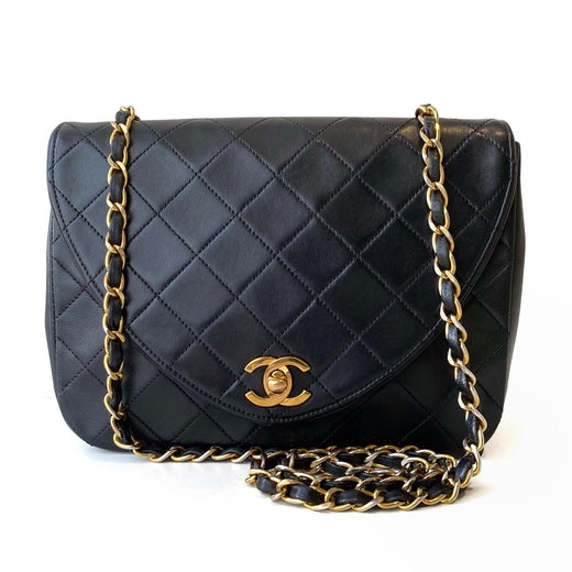 Vintage Lambskin Shoulder Bag with 24kt GPHW